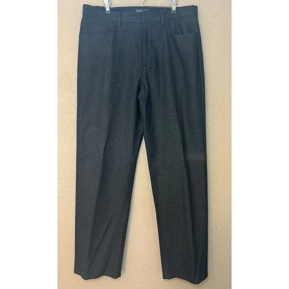Banana Republic Stretch‎ Luxurious Wool Blend Men's Dress Pants 35L Flat Front
